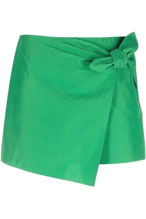 RED Valentino Mid-rise knot-detail shorts