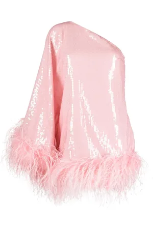 ‎Taller Marmo‎ Piccolo Disco feather-trim sequinned minidress