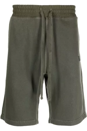 Woolrich Men Sports Shorts - Faded-effect cotton track shorts