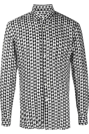 PENINSULA SWIMWEAR Geometric-print long-sleeve shirt