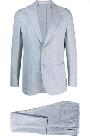 ELEVENTY Men Suits - Single-breasted linen blend suit