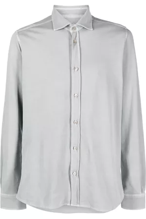 Circolo Men Long sleeves - Long-sleeve buttoned cotton shirt