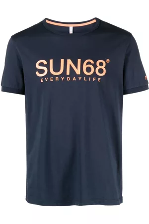 sun68 Men Short Sleeve - Logo-print cotton T-shirt