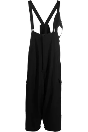 YOHJI YAMAMOTO Drop-crotch wool suspender trousers
