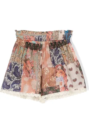 ZIMMERMANN Paisley-patchwork cotton shorts