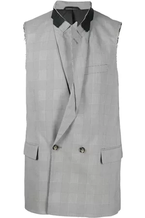 Marina Yee Peaked double-breasted cotton gilet