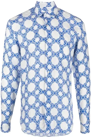 PENINSULA SWIMWEAR Geometric-print long-sleeve shirt