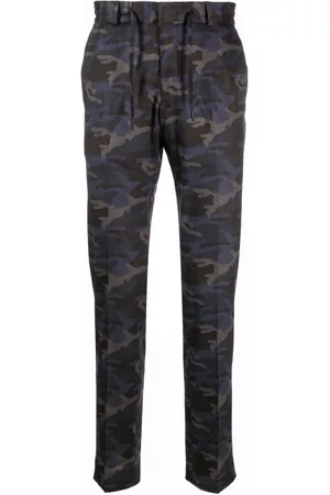 Karl Lagerfeld Men Pants - Camouflage-pattern straight-leg trousers