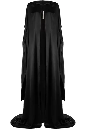 Rick Owens Hooded silk-satin gown