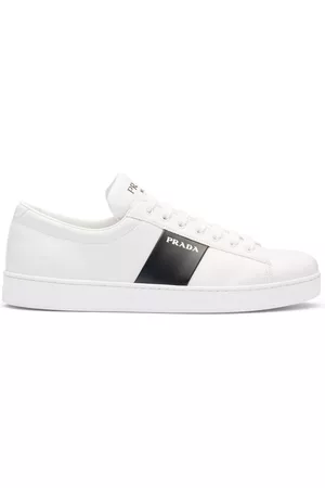 Prada Men Sneakers - Brushed leather sneakers