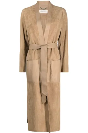 Golden Goose Belted suede coat