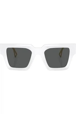 VERSACE Logo-embossed square-frame sunglasses