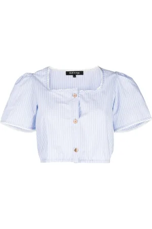 tout a coup Striped cropped blouse