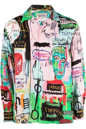 Wacko Maria Men Denim - Jean Michel Basquiat Hawaiian shirt