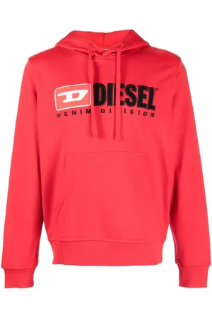 Diesel Logo-patch cotton-blend hoodie