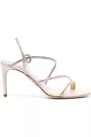 RENE CAOVILLA 90mm crossover-strap crystal-embellished sandals