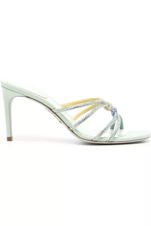 RENE CAOVILLA Crystal-embellished 90mm leather sandals