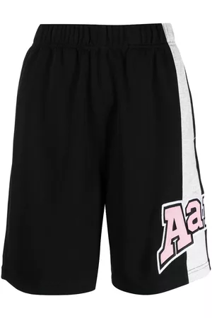 A Bathing Ape Logo-patch jersey shorts