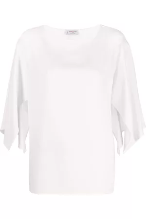 ALBERTO BIANI Boat neck long-sleeved blouse