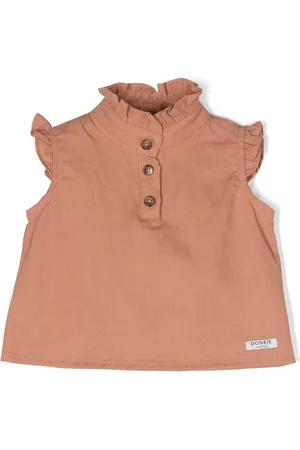 Donsje Blouses - Ruffle-detailed cotton blouse