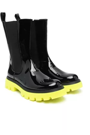 Balmain TEEN colourblock patent pull-on boots