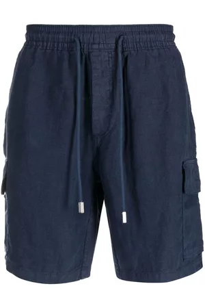 Vilebrequin Men Shorts - Logo-patch linen shorts