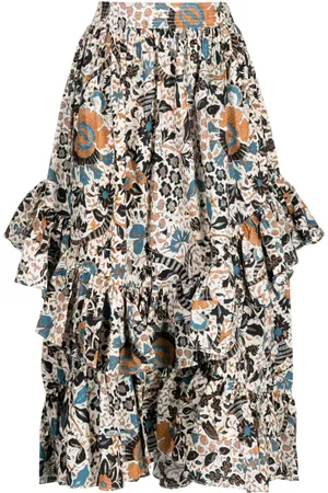 ULLA JOHNSON Allegra ruffled cotton skirt
