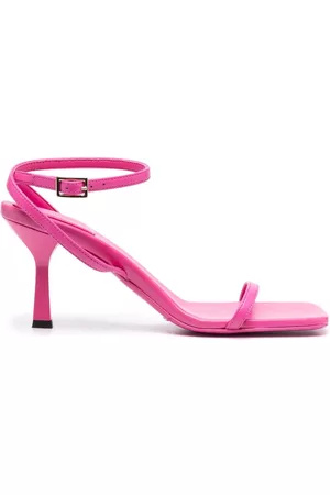 SEMICOUTURE Buckled square-toe leather sandals