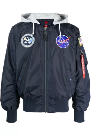 Alpha Industries Men Sports Jackets - Logo-patch zipped jacket