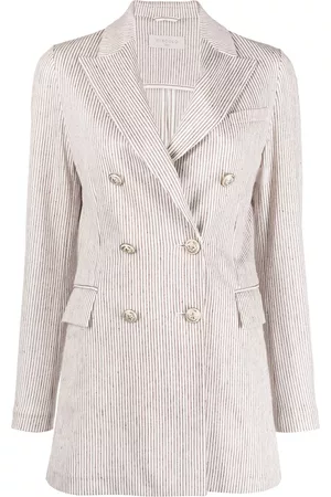 Circolo Striped double-breasted blazer