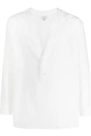 Etro Plunging V-neck long-sleeve shirt