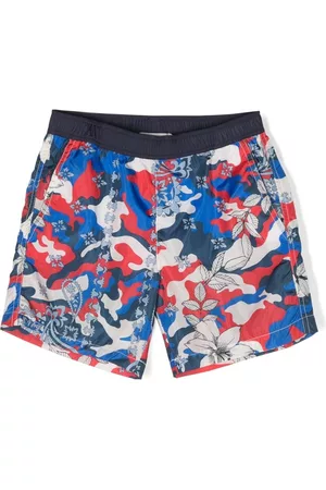 Moncler Camouflage-print swim shorts