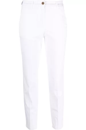 Jacob Cohen Logo-embroidered cropped trousers