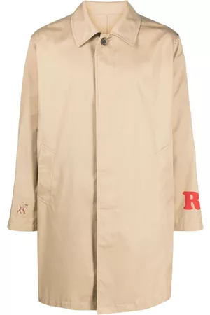 UNDERCOVER Slogan-print gabardine trench coat