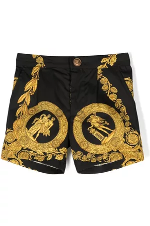 VERSACE Swim Shorts - Barocco-print cotton shorts