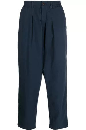Universal Works Men Pants - Seersucker-texture tapered trousers
