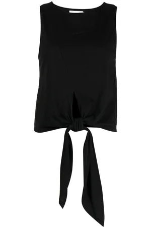 Izzue Knot-detail cotton tank top
