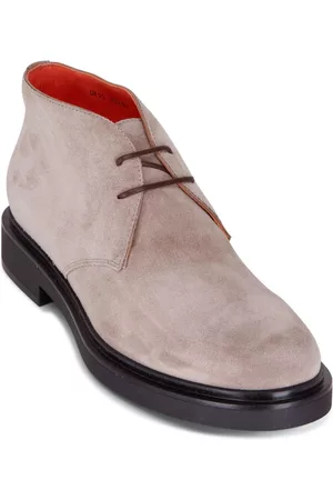 santoni Men Boots - Lace-up suede boots