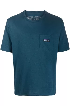 Patagonia Men Short Sleeve - Logo-patch organic-cotton T-shirt