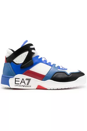 EA7 Men Sneakers - Colour-block high-top sneakers