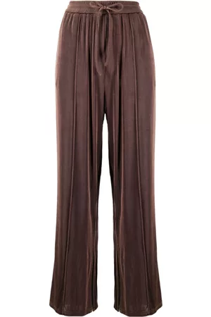 tout a coup Velour straight-leg trousers