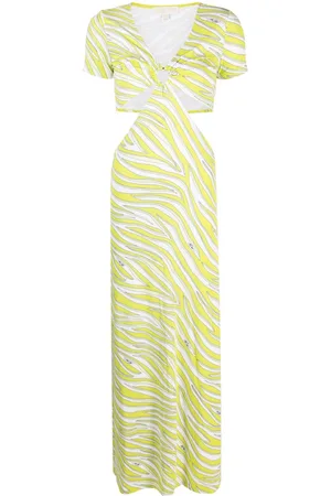 Michael Kors Zebra-print cut-out maxi dress