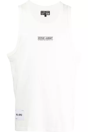 Izzue Men Tank Tops - Logo-print sleeveless top