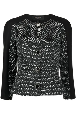 Paule Ka Panelled-design tweed jacket