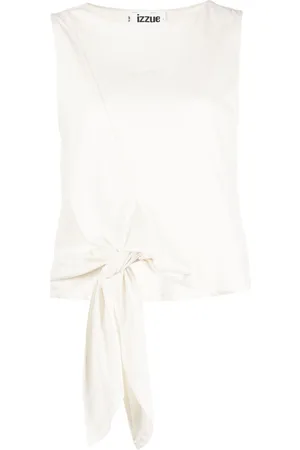 Izzue Knot-detail cotton tank top