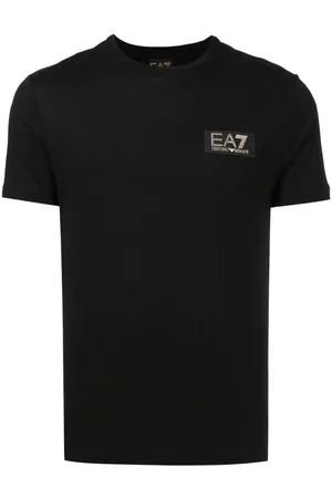 EA7 Men Short Sleeve - Logo-patch cotton T-shirt