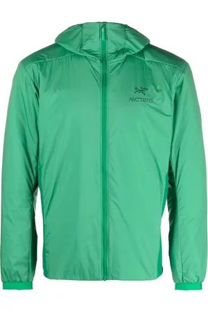 Arc'teryx Men Sports Jackets - Atom logo-embroidered hooded jacket