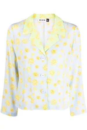 RIXO London Sun-motif silk shirt