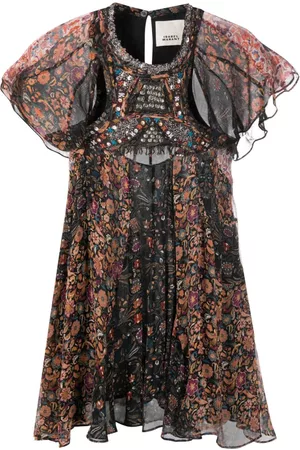 Isabel Marant Floral-print cut-out chiffon minidress