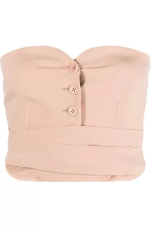 Serafini Bustier stretch-cotton crop top